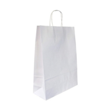 Sac kraft blanc biodégradable 100 g 32 x 12 x 42 cm