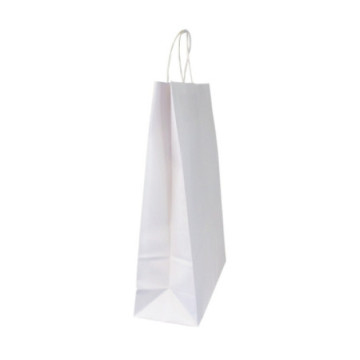 Sac kraft blanc biodégradable 100 g 32 x 12 x 42 cm