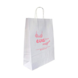 Sac kraft blanc biodégradable  100 g/m² 32 x 12 x 42 cm