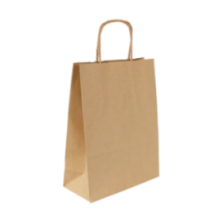 Sac kraft havane biodégradable 90 g/m² 18 x 8 x 24 cm