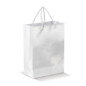 Sac en papier coloré premium anses cordelettes 30x40x12 cm