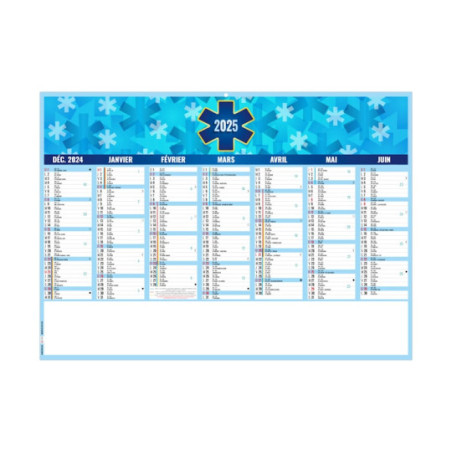 Calendrier bancaires rigide midi 43x33,5 cm marquage 1 couleur