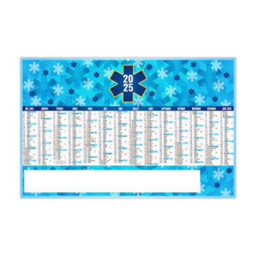 Calendrier bancaire rigide  medium 44,5x28,5 cm marquage quadri