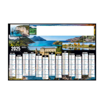 Calendrier bancaire rigide  medium 44,5x28,5 cm marquage quadri