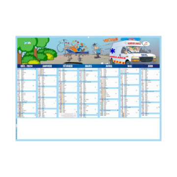 Calendrier bancaires rigide midi 43x33,5 cm marquage quadri