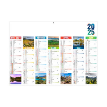Calendrier bancaires rigide standard 55x40,5 cm marquage quadri