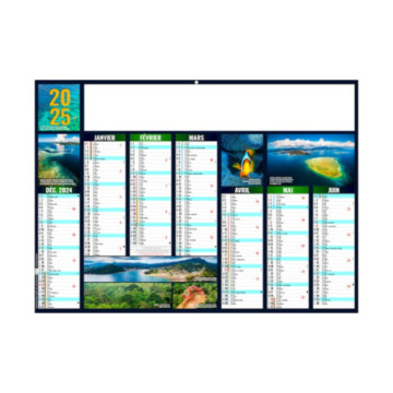 Calendrier bancaires rigide mini 27x20,8 cm marquage quadri