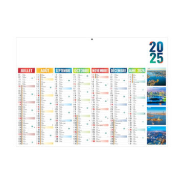 Calendrier bancaires rigide mini 27x20,8 cm marquage quadri