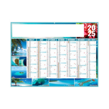 Calendrier bancaires rigide mini 27x20,8 cm marquage quadri