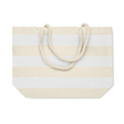 Sac shopping et de plage rayé en coton
