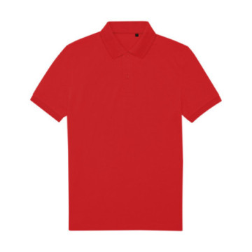 Polo homme B&C® en polyester recyclé RCS et coton