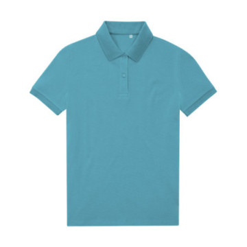 Polo femme B&C® en polyester recyclé RCS et coton