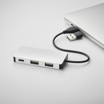 Hub USB 3 ports en aluminium recyclé