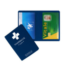 Etui cartes double standard éco recyclé marquage 1 couleur