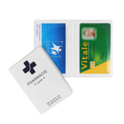 Etui cartes double standard éco recyclé marquage 1 couleur