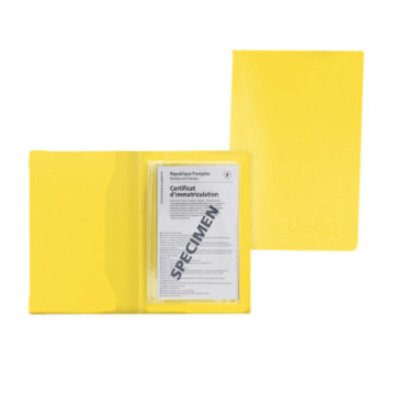 Porte-papiers voiture gomme unie marquage en creux