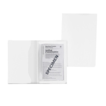 Porte-papiers voiture gomme unie marquage en creux