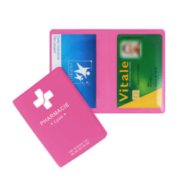 Etui cartes double gomme unie marquage 1 couleur