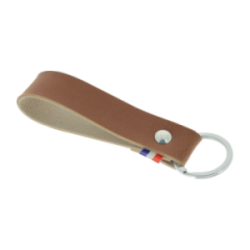 Porte-clés en cuir végétal marquage à chaud