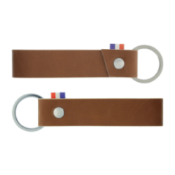 Porte-clés en cuir végétal marquage à chaud