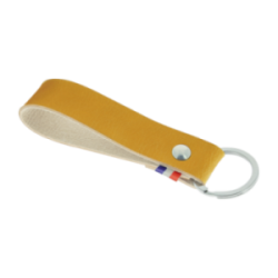 Porte-clés en cuir végétal marquage à chaud