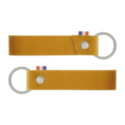 Porte-clés en cuir végétal marquage à chaud