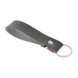 Porte-clés en cuir végétal marquage à chaud