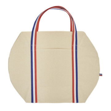 Sac polochon tricolore en coton naturel