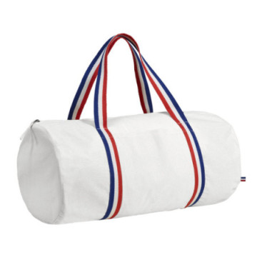 Sac polochon tricolore en coton couleur