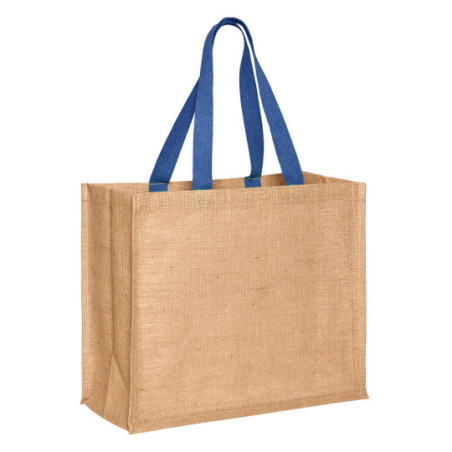 Sac cabas en jute avec anses colorées  Ubag®