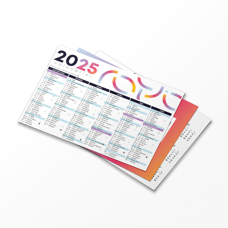 Calendrier souple A3