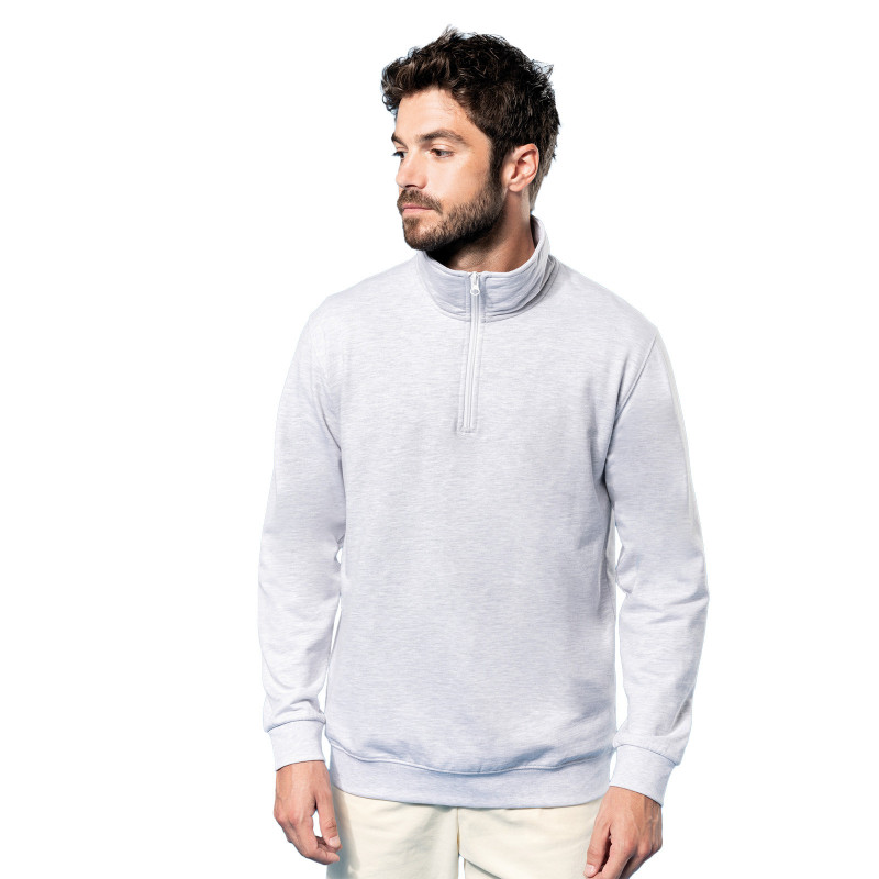 Sweat-shirt col zippé homme Kariban® couleur