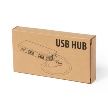 Hub USB 3 ports en bambou