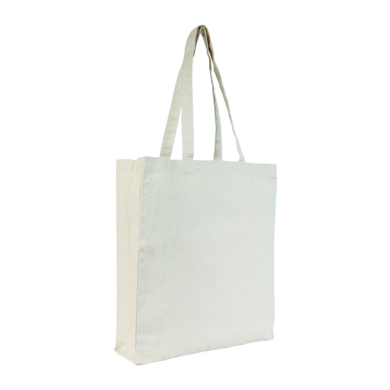 Sac en coton naturel avec soufflets 180 g/m2