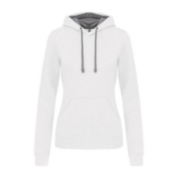 Sweat-shirt femme à capuche Kariban® blanc