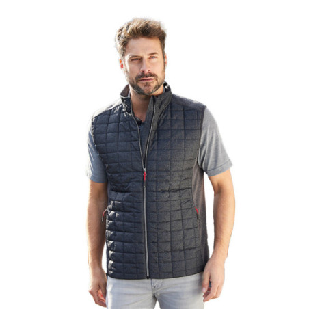 Veste matelassée bi-matière homme sans manches James & Nicholson®