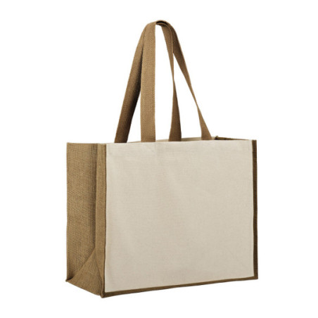 Sac en jute et coton avec soufflets