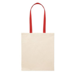 Sac en coton 140 g/m² anses colorées Express