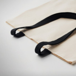 Sac en coton 140 g/m² anses colorées Express