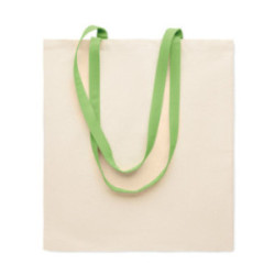 Sac en coton 140 g/m² anses colorées Express