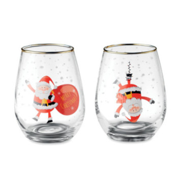Set de 2 verres de Noël