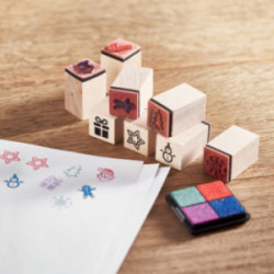 Tampons de Noël en bois