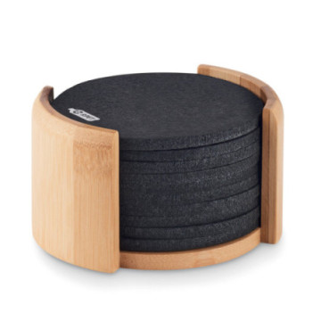 Sous-verres en feutre rPET bambou