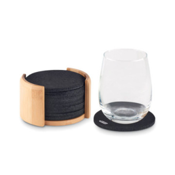 Sous-verres en feutre rPET bambou