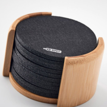 Sous-verres en feutre rPET bambou