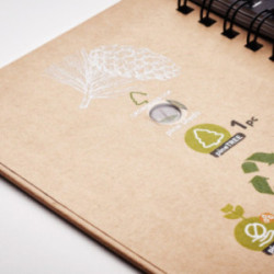 Carnet à spirales A5 avec graines