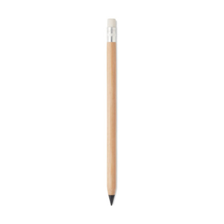 Stylo sans encre en bambou tête gomme