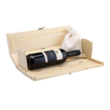 Coffret à vin en échiquier en bois