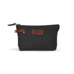 Pochette en coton biologique GOTS attributs cuir