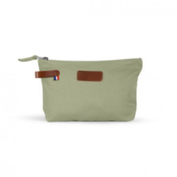 Pochette en coton biologique GOTS attributs cuir